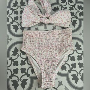 White high waisted bikini